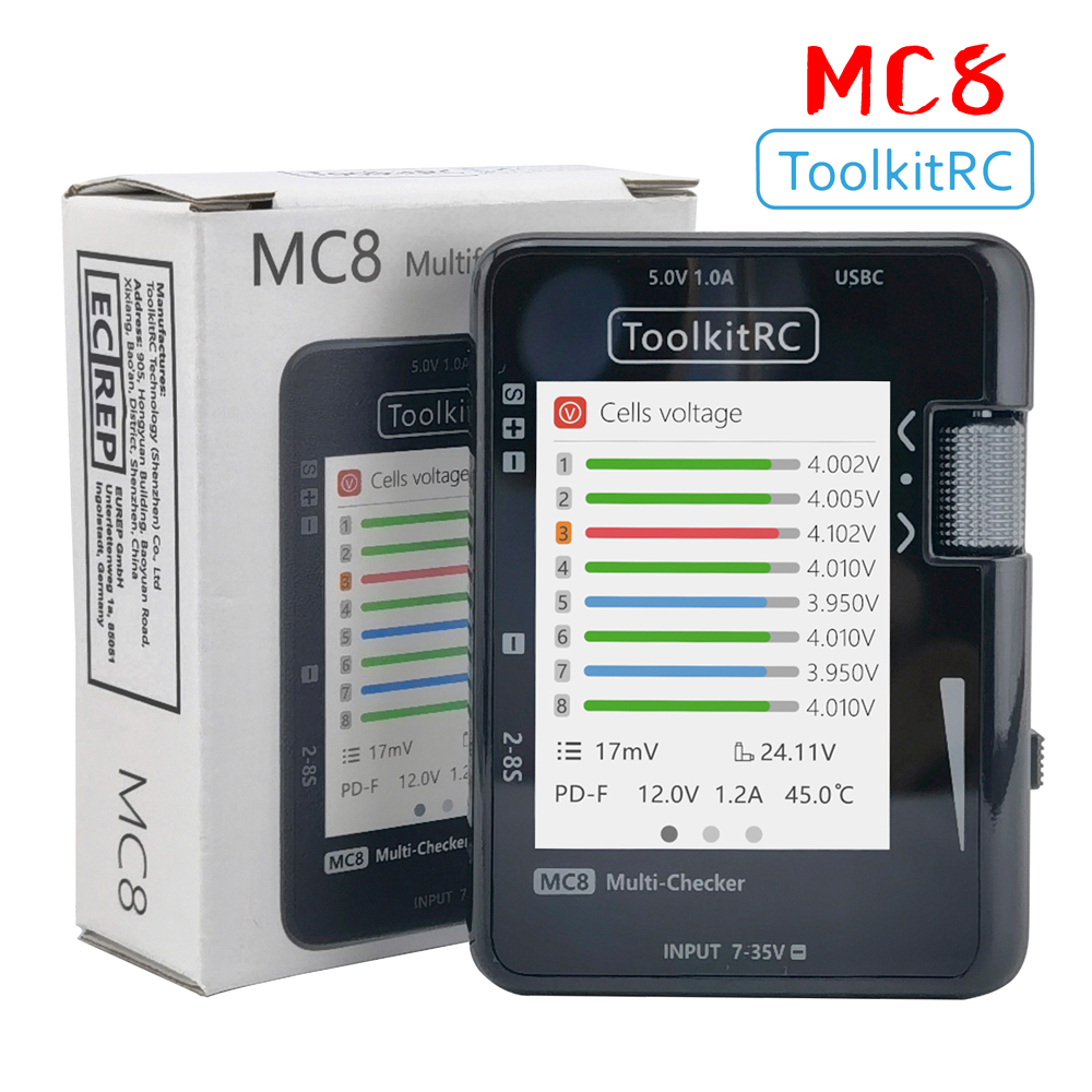 Pwm Charge Controller - ToolkitRC MC8 SC100 Mini Cell Checker