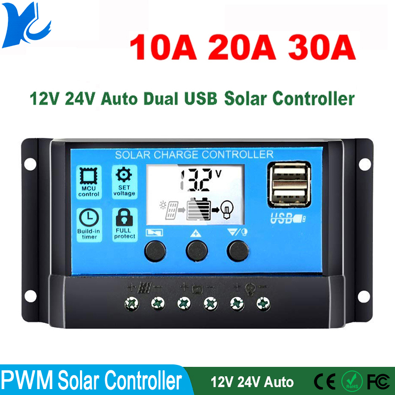 Pwm Charge Controller - Hoge Efficiëntie 10A 20A 30A 12V