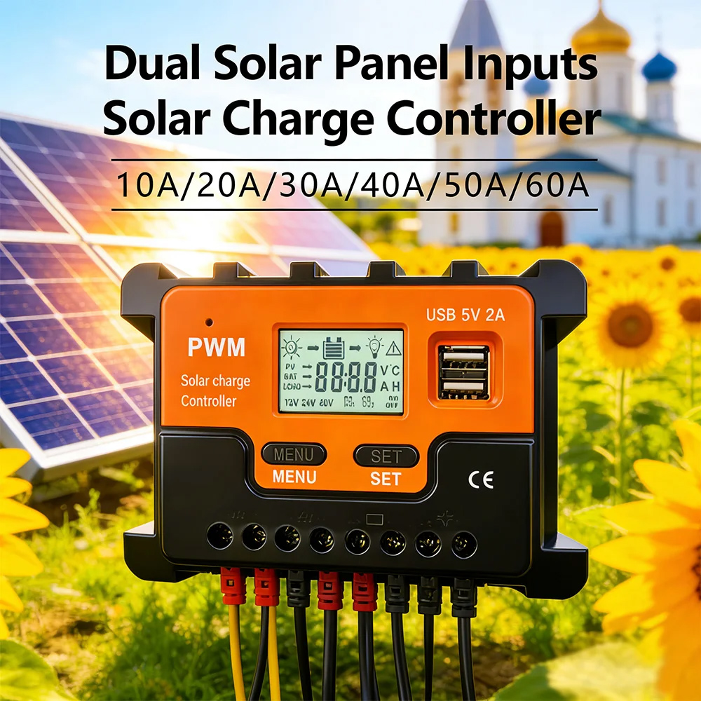 Dubbele zonnepaneelinterface,  - Pwm Charge Controller recensie en prijs